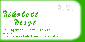 nikolett wiszt business card